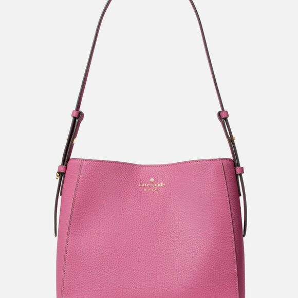 New Kate Spade Juliette Medium Bucket Pebble Leather Nouveau Rose - Picture 1 of 4
